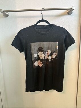 New Order Black Floral Album Graphic Tee
